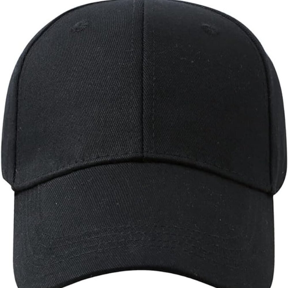 Top Level Baseball Cap Men Women - Classic Adjustable Plain Hat(Black) - Picture 2 of 7